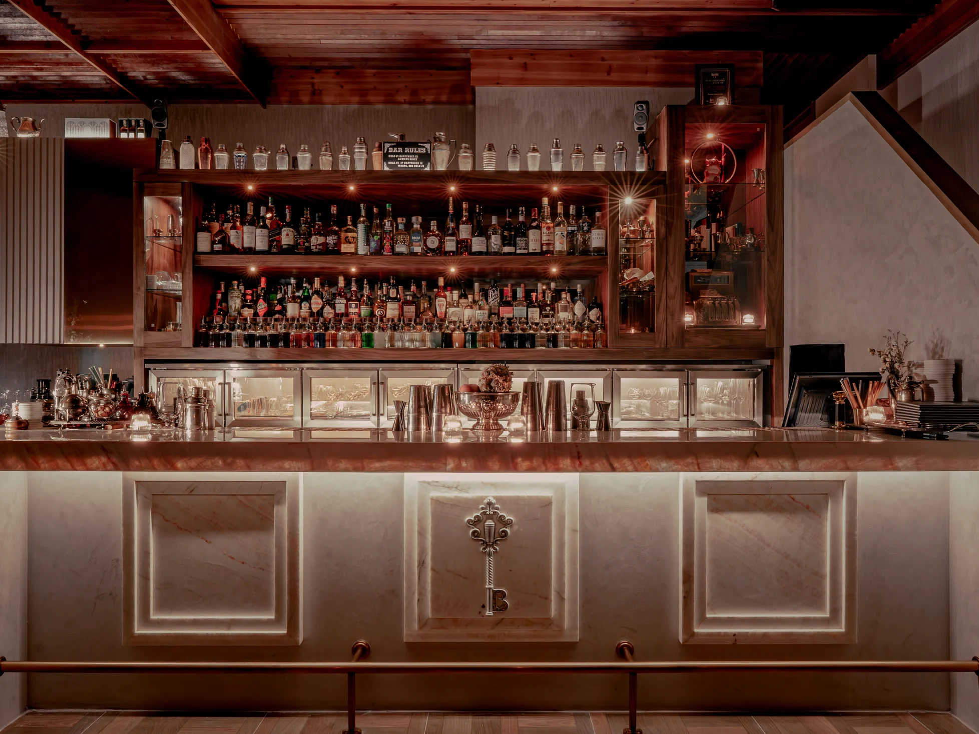Barules Cocktail Club bar counter