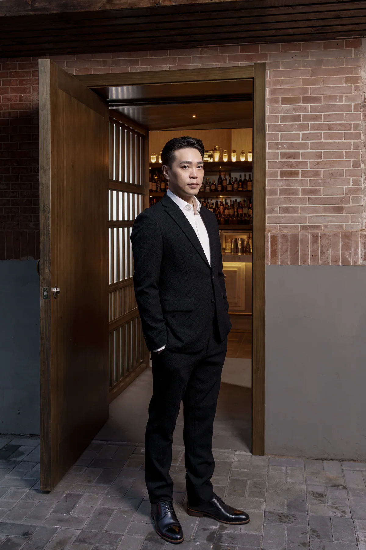 Sam Kuan outside Barules Cocktail Club